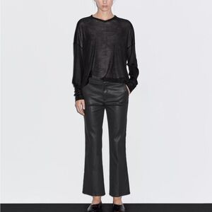 Massimo Dutti Black Cropped Pants